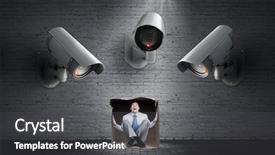  Presentation with eye - Amazing slide set having safety carton - camera keep an eye backdrop and a dark gray colored foreground