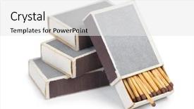  Presentation with group of wildlife crocodile isolated - Presentation theme consisting of safety carton - group of matchboxes isolated background and a white colored foreground