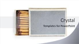  Presentation with one shareholder - Slide set having safety carton - one matchbox isolated background and a light gray colored foreground