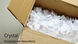  Presentation with box carton - Beautiful presentation theme featuring safety carton - packing box with white packaging backdrop and a  colored foreground