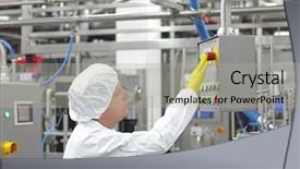  Presentation with control panel - Audience pleasing presentation theme consisting of safety carton - technician at control panel backdrop and a  colored foreground