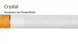  Presentation with cigarette - Amazing presentation theme having safety cigarettes - burning cigarette isolated over white backdrop and a white colored foreground