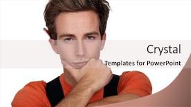  Presentation with administrative options - Slide set consisting of safety consideration industry - tradesman considering his options background and a  colored foreground