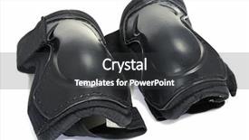  Presentation with safety construction - Beautiful PPT theme featuring safety construction free - pair of knee protectors isolated backdrop and a dark gray colored foreground