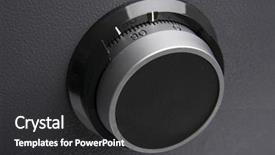  Presentation with safe medicine - Beautiful slide deck featuring safety deposit box - safe combination backdrop and a dark gray colored foreground