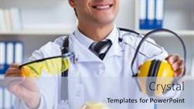  Presentation with noise - Slide set featuring safety-doctor-advising-about-noise background and a light blue colored foreground