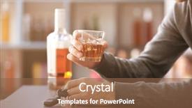  Presentation with alcoholic - PPT theme enhanced with safety driving - man sitting in bar background and a tawny brown colored foreground