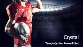  Presentation with grunge american football field - Beautiful slide deck featuring safety events - thirsty american football player backdrop and a wine colored foreground