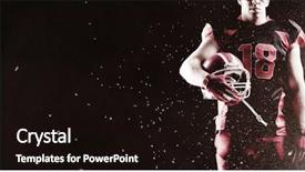  Presentation with american football - Presentation design having safety explosion - digitally generated image of powder background and a wine colored foreground