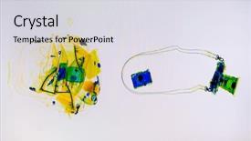  Presentation with scoliosis x ray - Slide deck consisting of safety explosion - scanned baggage on the x-ray background and a sky blue colored foreground