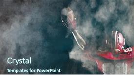  Presentation with color powder - Audience pleasing presentation design consisting of safety explosion - splashing of blue color powder backdrop and a ocean colored foreground