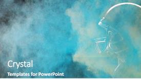  Presentation with color powder - Presentation design featuring safety explosion - splashing of blue color powder background and a teal colored foreground