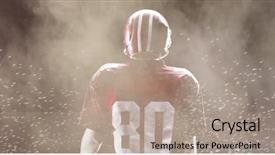  Presentation with american football - Cool new presentation design with safety explosion - splashing of dust powder backdrop and a  colored foreground