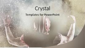  Presentation with dust - Presentation theme enhanced with safety explosion - splashing of dust powder background and a light gray colored foreground