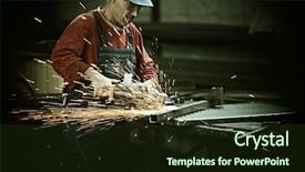  Presentation with welding - Presentation featuring safety fire - industrial worker cutting and welding background and a wine colored foreground