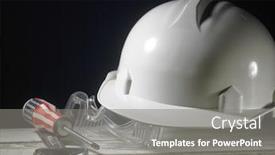  Presentation with safety first - Slides with safety-first-concept-white-hard background and a gray colored foreground