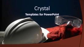  Presentation with safety first - Audience pleasing theme consisting of safety-first-concept-white-hard backdrop and a navy blue colored foreground