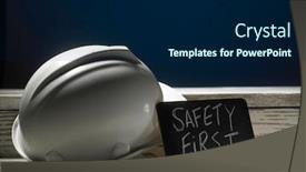  Presentation with safety first - PPT layouts featuring safety-first-concept-white-hard background and a navy blue colored foreground