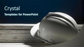  Presentation with safety first - Audience pleasing PPT layouts consisting of safety-first-concept-white-hard backdrop and a navy blue colored foreground