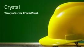  Presentation with safety first - Slide deck consisting of safety-first-concept-yellow-hard background and a forest green colored foreground