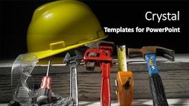  Presentation with safety first - Beautiful slides featuring safety-first-concept-yellow-hard backdrop and a black colored foreground