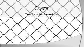  Presentation with gap - PPT theme enhanced with safety gap - metal wire fence protection chainlink background and a white colored foreground