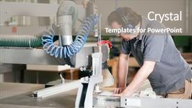  Presentation with safe electric - Slide deck consisting of boards he is wearing safety background and a gray colored foreground