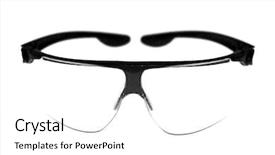  Presentation with safety - Presentation theme enhanced with safety glasses background and a white colored foreground