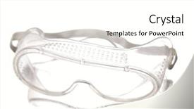  Presentation with safety health environmental - Audience pleasing presentation theme consisting of safety goggles backdrop and a cream colored foreground