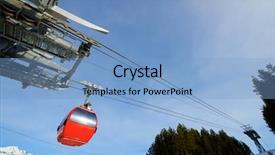  Presentation with underground cable - Audience pleasing slide deck consisting of cable car at a ski backdrop and a light blue colored foreground