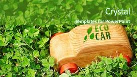  Presentation with environmental health - Audience pleasing presentation consisting of safety health environmental - wooden toy car with text backdrop and a tawny brown colored foreground