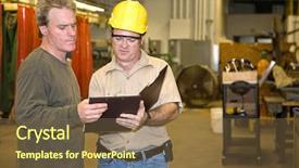  Presentation with inspection - Beautiful slides featuring safety inspections - industrial auditor discussing his inspection backdrop and a  colored foreground