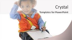  Presentation with safety construction - Amazing presentation having safety kids - adorable 2-year-old wiring backdrop and a white colored foreground