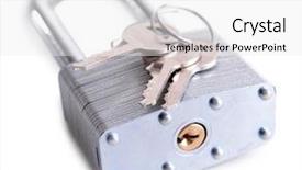  Presentation with encryption cipher keys and padlock - Cool new presentation theme with safety lock - padlock with keys isolated backdrop and a white colored foreground