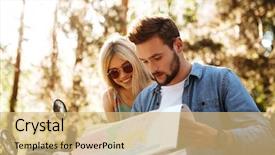  Presentation with movie theater loving couple - Theme enhanced with safety maps - image of young happy loving background and a  colored foreground