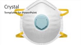  Presentation with dust - Cool new slide deck with safety mask for dust protection backdrop and a white colored foreground