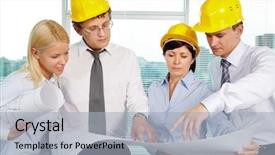  Presentation with mechanical engineers mechanical engineering science - Colorful theme enhanced with small ship in the sea rocks in the big waves backdrop and a light blue colored foreground