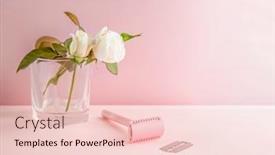  Presentation with hair care - Presentation design consisting of safety-metal-razor-female-hair background and a lemonade colored foreground