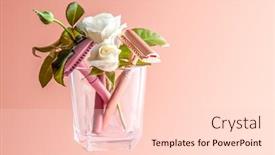  Presentation with hair care - Presentation enhanced with safety-metal-razor-female-hair background and a lemonade colored foreground