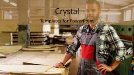  Presentation with carpenter - Amazing theme having safety mill - carpenter doing his job backdrop and a coral colored foreground