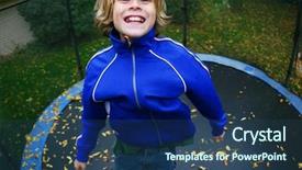  Presentation with high jump - Theme featuring free safety kids - high jump background and a ocean colored foreground