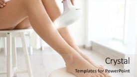  Presentation with home care - Presentation theme consisting of safety procedures - beauty and skin care concept background and a soft green colored foreground