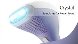  Presentation with skin care - Slide set consisting of safety procedures - modern laser epilator on white background and a white colored foreground