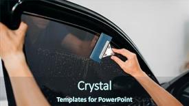  Presentation with film - Slides featuring safety procedures - specialist with drier tinting film background and a wine colored foreground