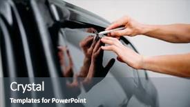  Presentation with safety work - Audience pleasing slides consisting of safety procedures - specialist work with car tinting backdrop and a ocean colored foreground