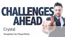  Presentation with quiz - Presentation theme featuring safety quiz - business man pointing the text background and a white colored foreground