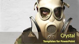  Presentation with terrorism - Amazing PPT layouts having fight terrorism - close-up of soldier wearing mask backdrop and a tawny brown colored foreground