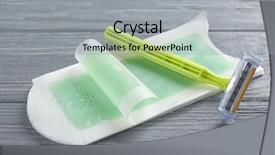  Presentation with wax - Beautiful presentation design featuring safety razor and wax strips backdrop and a light gray colored foreground