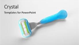  Presentation with occupational health safety in textile plc - Amazing slides having safety razor on white background backdrop and a  colored foreground