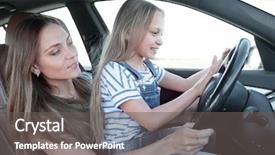  Presentation with mom daughter - Audience pleasing slides consisting of service learning kids - mom teaches her little daughter backdrop and a gray colored foreground